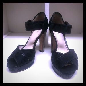 Coach Stacked-Heel Sandals